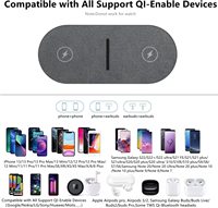 40W podwójny bezprzewodowy Pad ładowania dla iPhone 13 12 11 XS XR X 8 Samsung S22 S21 S20 2 W 1 Qi szybka ładowarka mata dla Airpods 3 Pro 4
